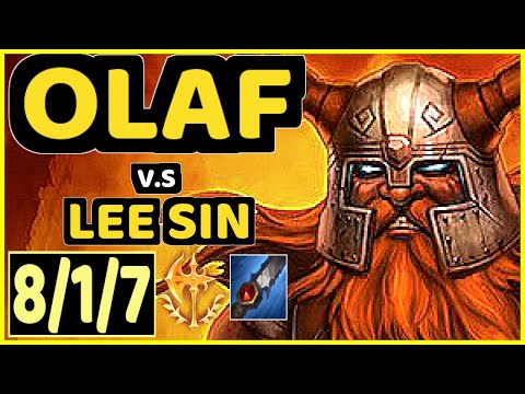 DARDOCH (OLAF) vs LEE SIN - 8/1/7 KDA JUNGLE CHALLENGER GAMEPLAY - NA