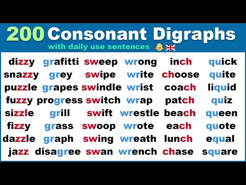 200 Consonant Digraphs with Daily Use Sentences | English Speaking Practice Sentences  | Phonics