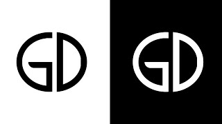 Logo design challenge Day 3/30 | GD - Monogram Logo design using grid
