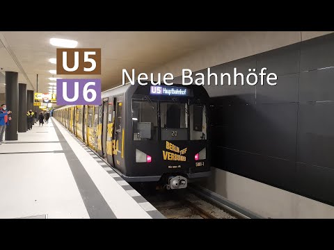 U-Bahn Berlin: Die neuen Bahnhöfe der U5 im Betrieb [4K60]