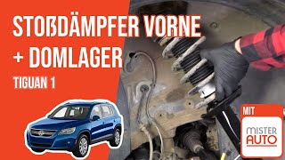 Youtube thumbnail of video "Wie Tiguan 1 Stoßdämpfer vorne wechseln ➿"