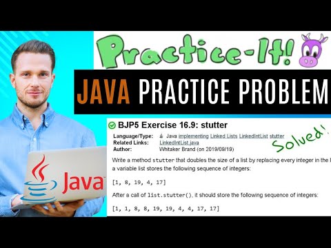 Java Practice It Exercise 16 9 Stutter Linkedlists Implementing Instance Methods