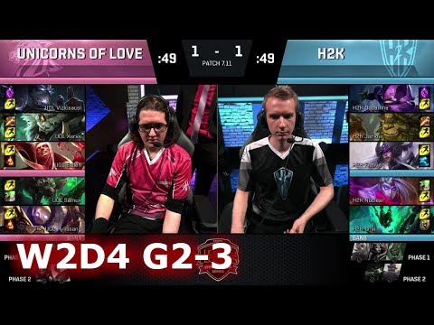 H2K Gaming vs Unicorns of Love | Game 3 S7 EU LCS Summer 2017 Week 2 Day 4 | H2K vs UOL G3 W2D4