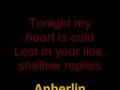Anberlin - Glass to the Arson - Lyrics 