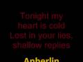 Anberlin - Glass to the Arson - Lyrics 