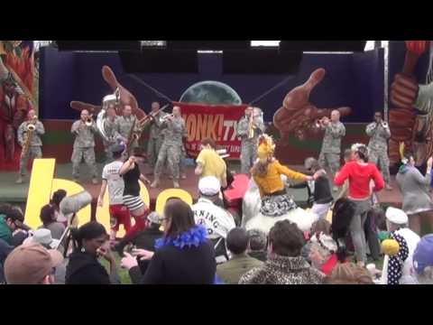 Biohazard Brass Band at HONK! TX 2014 stage showcase