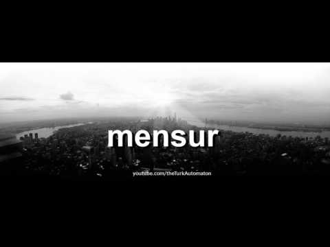 How to pronounce mensur in German