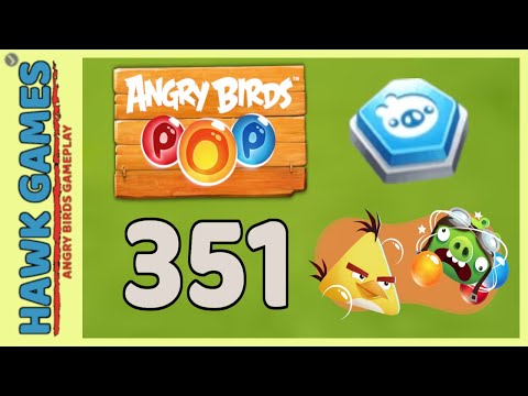 Angry Birds Stella POP Bubble Shooter Level 351 - Walkthrough, No Boosters