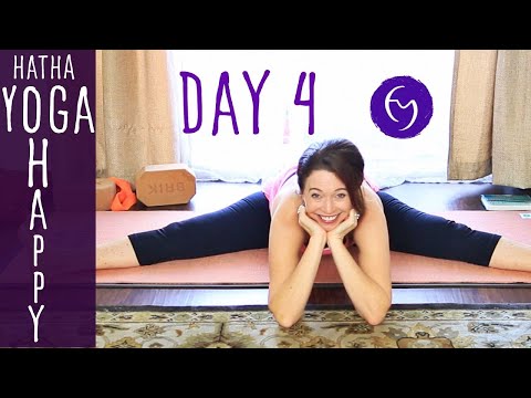 30 Minute Hatha Yoga Happiness: Give it Away! Day 4 | Fightmaster Yoga Videos thumbnail