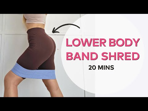 Lean Legs + Perky Booty 20 Mins - Intense Home Workout, Bands, No Repeats