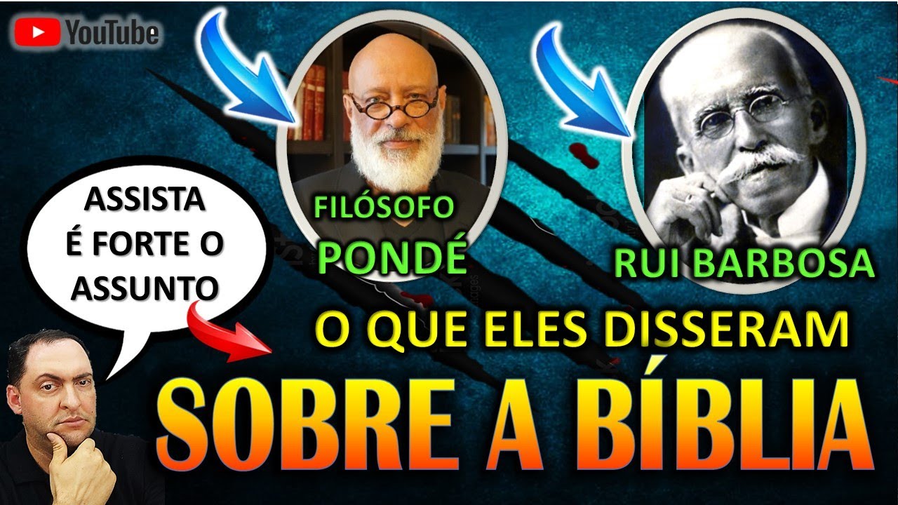 O que Pondé e Rui Barbosa falaram da Bíblia é impressionante - assista é forte!