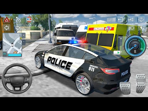 New Police Simulator 2026 - US Tesla Driver Cop Simulator Chasing Game - Car Game Android GamePlay