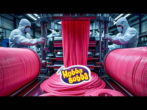How Hubba Bubba Bubble Gum is Made in a Factory?!🍬🍬