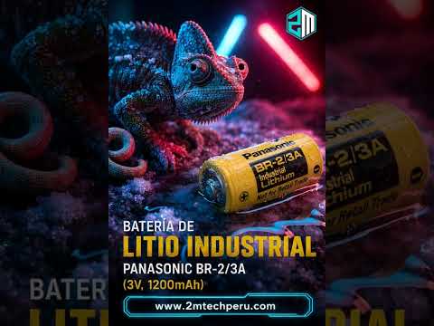 Batería de Litio Industrial Panasonic BR-2_3A (3V, 1200mAh) #2mtechperu #huanuco #arduino
