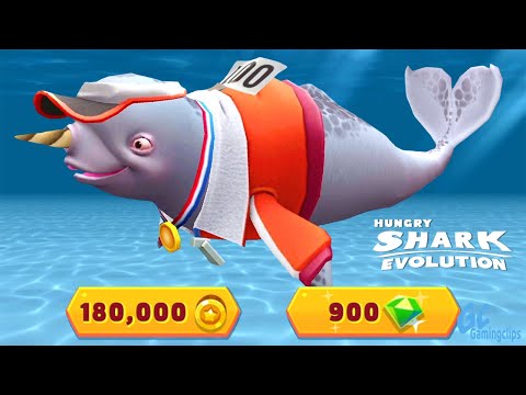 NATASHA THE NARWHAL unlocked in Hungry Shark Evolution