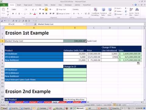 ACCTG 455 Excel Finance Class 82 Discounted Relevant Costs Cash Flow Analysis Incremental Cash Flows