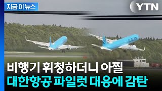기우뚱한 대한항공 비행기에 '침착 대응'..."정말 대단한 판단" 박수갈채 [지금이뉴스] / YTN