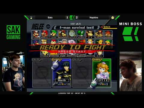 Mini Boss 3 Losers Top 12 - Balu (Marth) vs Napkins (Peach)