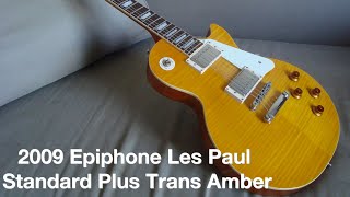 Video thumbnail for Epiphone Les paul Standard Plus Trans Amber by Mikka Grytviken Electronix