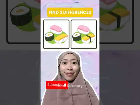 Find 3 differences of sushi #riddles #findthedifferences #sushi