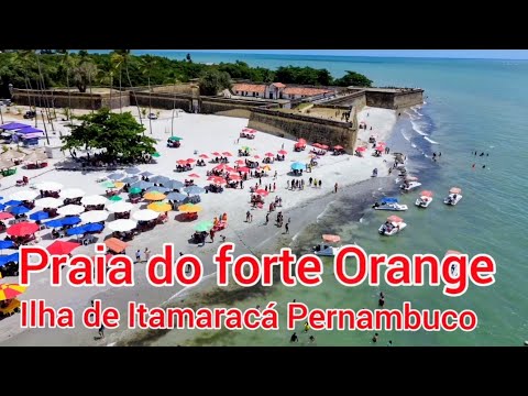 PRAIA DO FORTE ORANGE NA ILHA DE ITAMARACÁ PERNAMBUCO BRASIL