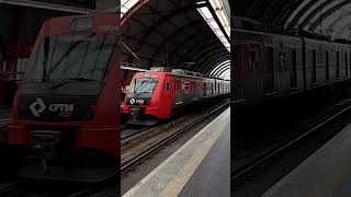 Trem da CPTM CAF S092 e S024 na Estação Dom Bosco
