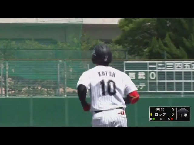 【ファーム】マリーンズ・加藤 ライトオーバーの先制ホームラン‼ 2019/7/17 M-L(ファーム)