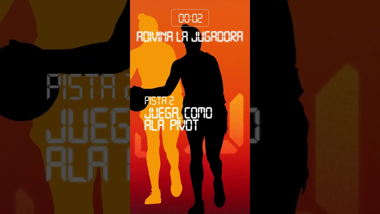 V&iacute;deo p&oacute;ster de Raquel Carrera en tonos naranjas y rojos con letras blancas y una fotograf&iacute;a de la jugadora.