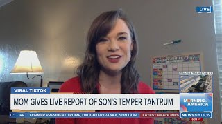 Mom’s live report of son’s temper tantrum goes viral | Morning in America video