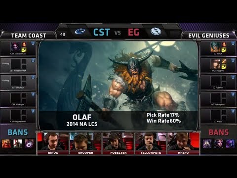 Coast vs Evil Geniuses | 2014 NA LCS Spring split S4 W7D1 G4 | CST vs EG Week 7 Day 1 full game HD
