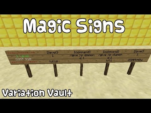 VariationVault - Minecraft Bukkit Plugin - Magic Signs - edit, commands, teleport, speed and more!