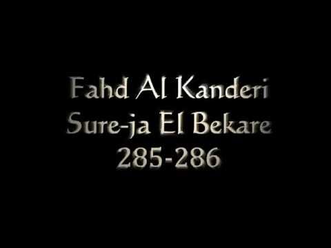 Sure ja El Bekare ajetet 285 286   Fahd Al Kanderi me titra shqip   YouTube