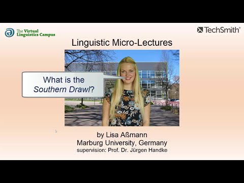 VAR_028 - Linguistic Micro-Lectures: The Southern Drawl