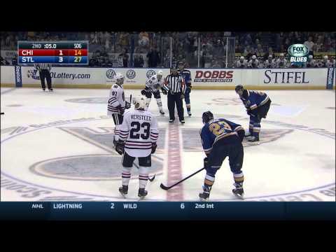 Dmitrij Jaskin rebound wrister 3-1 Chicago Blackhawks vs St. Louis Blues Oct  25 2014 NHL
