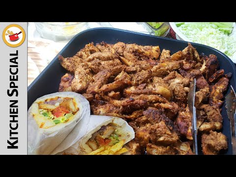 Chicken Shawarma & Tahini Sauce Recipe | چکن شوارمہ اینڈ تا ہینی سوس | Kitchen Special PK