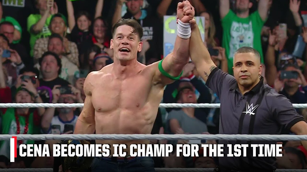 John Cena wins IC title from Dominik Mysterio to become a grand slam champion | WWE on ESPN
