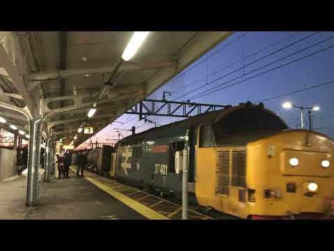 British rail class 37 departing Colchester with a class 68 on the back