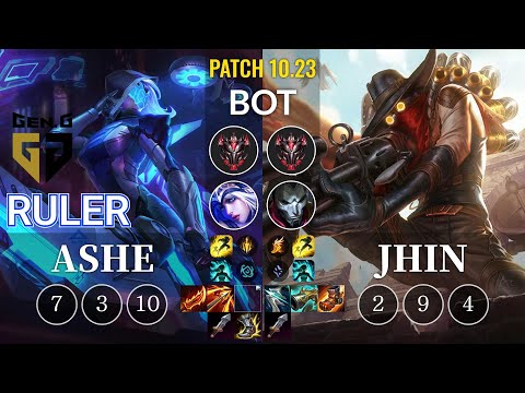 GEN Ruler Ashe vs Jhin Bot - KR Patch 10.23