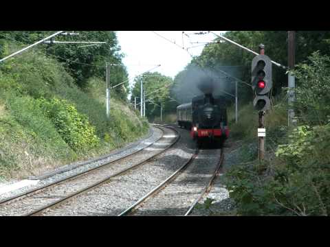 RPSI No.186 on the Belfast - Dublin Steam Enterprise Passing Raheny HD