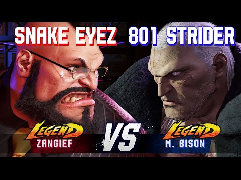 SF6 ▰ SNAKE EYEZ (Zangief) vs 801 STRIDER (M.Bison) ▰ High Level Gameplay