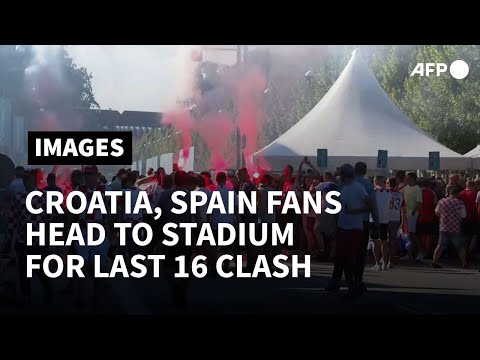 Euro 2020: Croatia, Spain fans head to stadium before last 16 clash | AFP