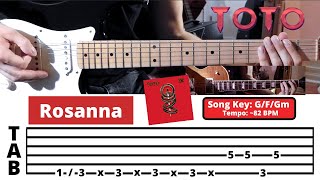 Download lagu Rosanna - Toto - Guitar Cover/Lesson   TAB - Intro/Verse/Pre-Chorus/Chorus/Solo || Playthrough mp3
