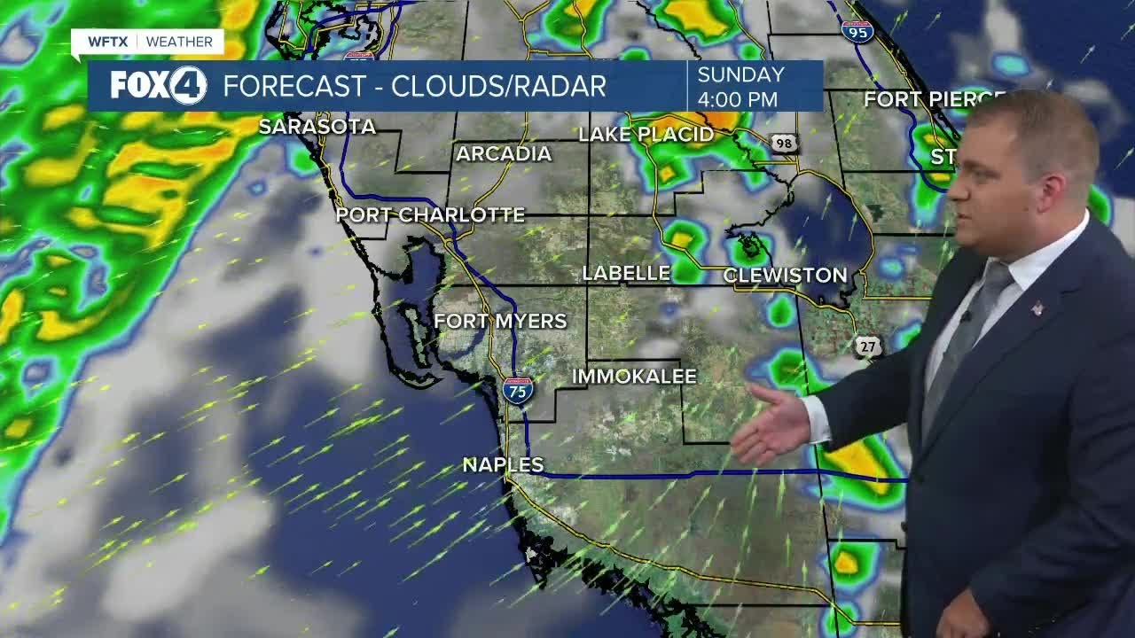 FORECAST: Increasing rain chances Sunday afternoon