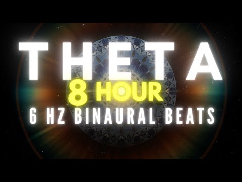 8-Hour Theta Waves Binaural Beat | 100% Pure Theta Frequency