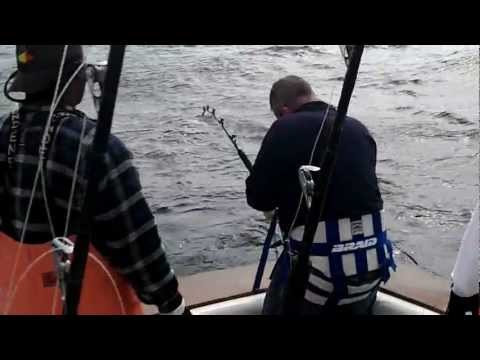 Pete getting tight with a bluefin at Regal Sword. September 27, 2012