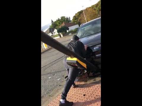 Scottish car accident. REVERSE! REVERSE! REVERSE!