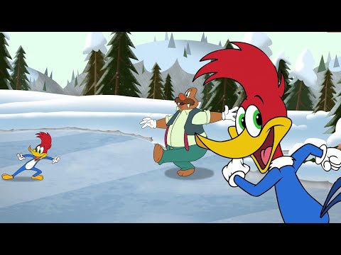 Pica-Pau Vai Patinar no Gelo! | Pica-Pau em Português