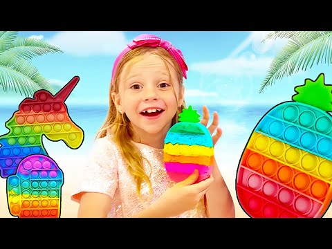 Nastya và bạn bè chơi với đồ chơi pop it! thử thách pop it đồ chơi giảm căng thẳng