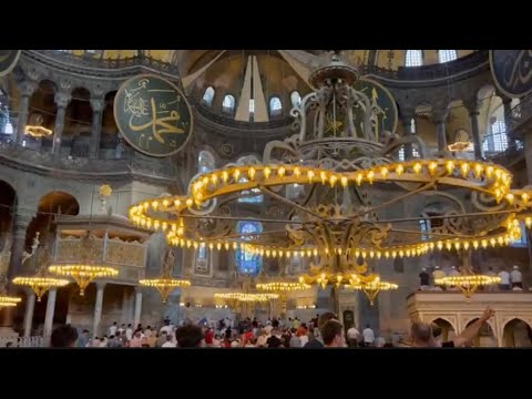 impressionante Hagia Sophia Turquia Istambul História Efeitos otomanos e bizantinos sob uma grande cúpula.