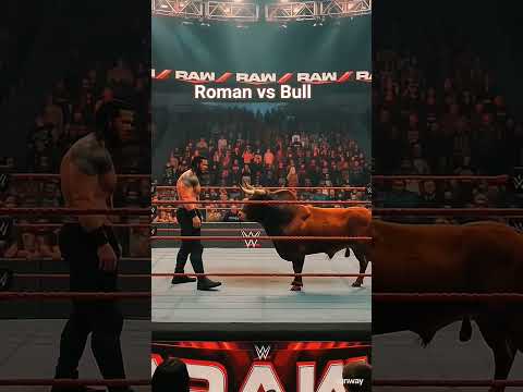 Roman vs Bull 🐂 #wwe #wrestling #wwematch #bull #www #viral #2025 #reels #romanreigns